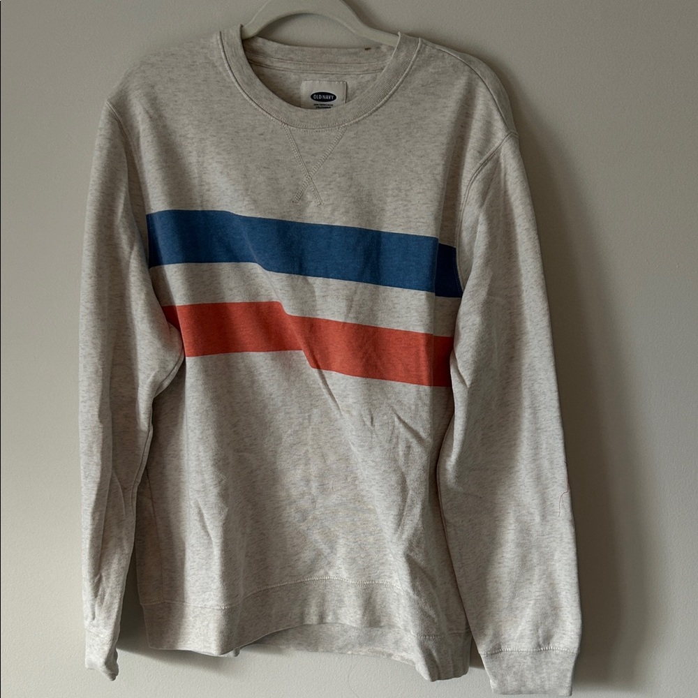 Old Navy Men's Beige Crewneck Sweatshirt